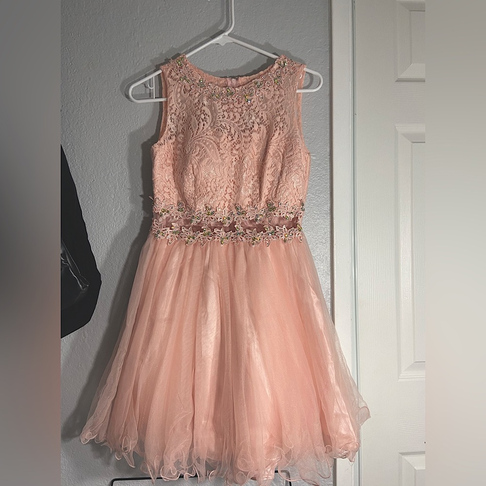 Blush short party dress